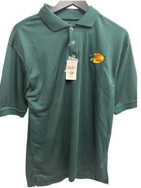 Bass Pro Shops Men's Teal Green Performance Polo. Small